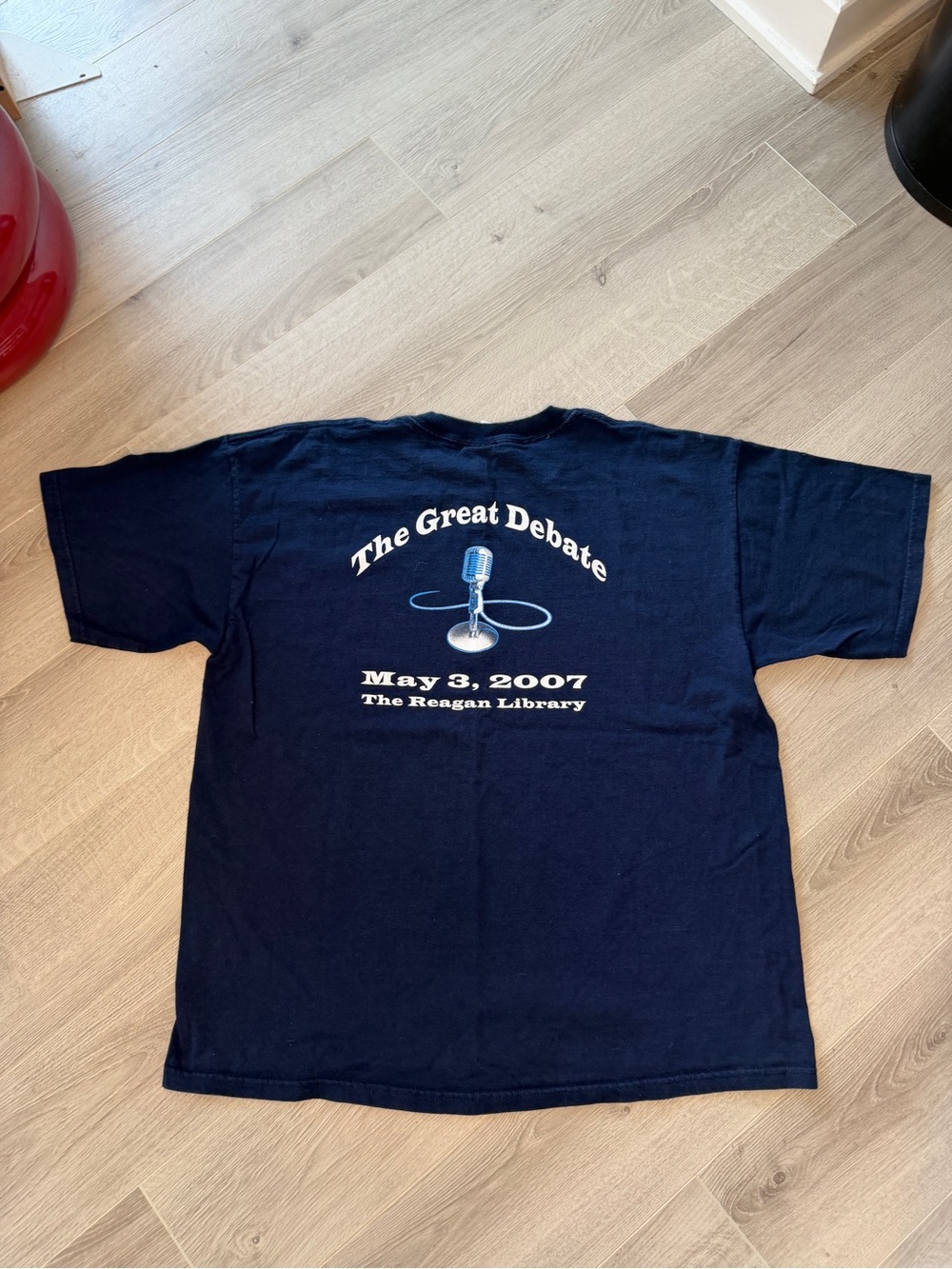 Reagan Library 2007 Great Debate Republican Primary Tee Navy XL